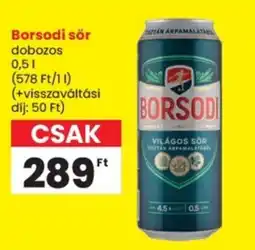 Spar Borsodi sör ajánlat