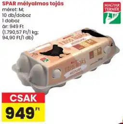 Spar SPAR mélyalmos tojás ajánlat