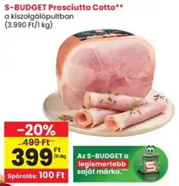 Spar S-BUDGET Prosciutto Cotto ajánlat