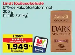 Spar Lindt főzőcsokoládé ajánlat