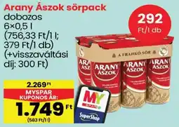 Spar Arany Ászok sörpack ajánlat