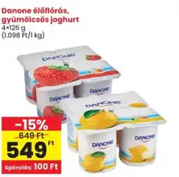 Spar Danone élőflórás, gyümölcsös joghurt ajánlat
