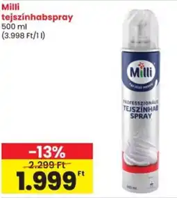 Spar Milli tejszínhabspray ajánlat
