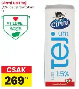 Spar Cirmi UHT tej 1,5% ajánlat