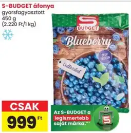 Spar S-BUDGET áfonya ajánlat