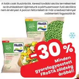 Spar Gyorsfagyasztott FROSTA zöldség ajánlat