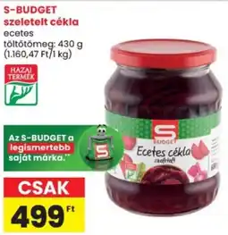 Spar S-BUDGET szeletelt cékla ajánlat