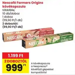 Spar Nescafé Farmers Origins kávékapszula ajánlat