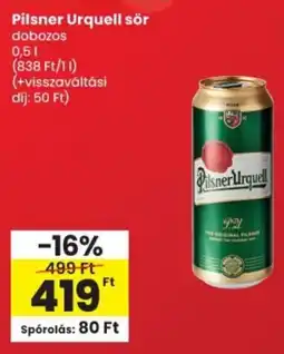 Spar Pilsner Urquell sör ajánlat