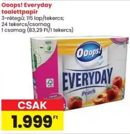 Spar Ooops! Everyday toalettpapír ajánlat