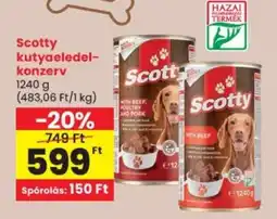 Spar Scotty kutyaeledel-konzerv ajánlat