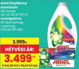Spar Ariel folyékony mosószer ajánlat