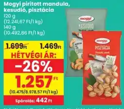 Spar Mogyi pirított mandula, kesudió, pisztácia ajánlat