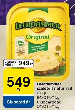 Tesco Leerdammer szeletelt natúr sajt ajánlat