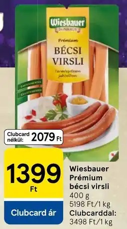 Tesco Wiesbauer Prémium bécsi virsli ajánlat