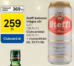 Tesco Steffl dobozos világos sör ajánlat