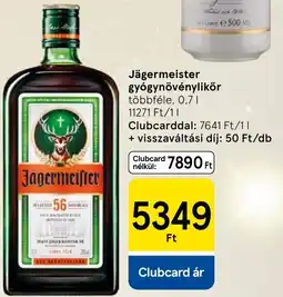 Tesco Jägermeister gyógynövénylikőr ajánlat