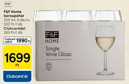 Tesco F&F Home borospohár ajánlat
