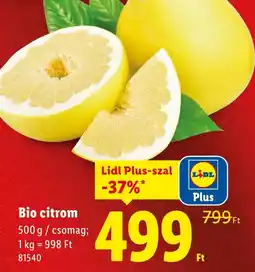 Lidl Bio citrom ajánlat