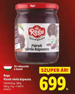 Lidl Rege Párolt vörös káposzta ajánlat