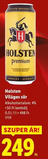 Lidl Holsten Világos sör ajánlat