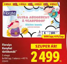 Lidl Floralys Konyhai törlőkendő ajánlat