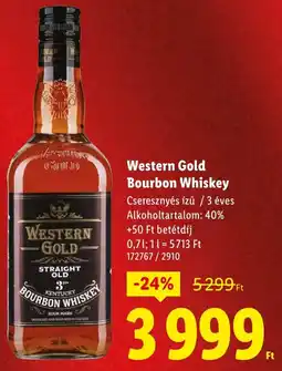 Lidl Western Gold Bourbon Whiskey ajánlat