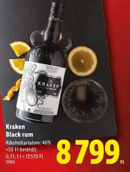Lidl Kraken Black rum ajánlat