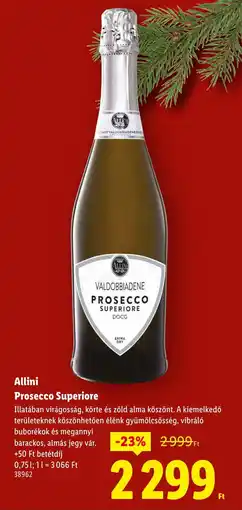 Lidl Allini Prosecco Superiore ajánlat