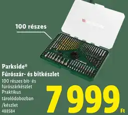 Lidl Parkside Fúrószár- és bitkészlet ajánlat
