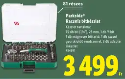 Lidl Parkside Racsnis bitkészlet ajánlat