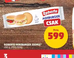 PENNY Roberto MINIBURGER ZSEMLE ajánlat