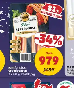 PENNY KARÁT BÉCSI SERTÉSVIRSLI ajánlat
