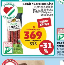 PENNY KARÁT SNACK KOLBÁSZ ajánlat