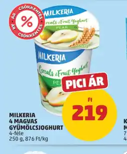 PENNY MILKERIA 4 MAGVAS GYÜMÖLCSJOGHURT ajánlat
