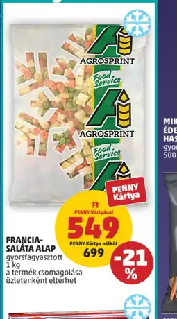 PENNY AGROSPRINT FRANCIA-SALÁTA ALAP ajánlat