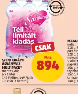 PENNY SZENTKIRÁLYI ÁSVÁNYVÍZ MULTIPACK ajánlat