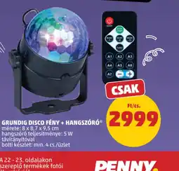 PENNY GRUNDIG DISCO FÉNY + HANGSZR ajánlat