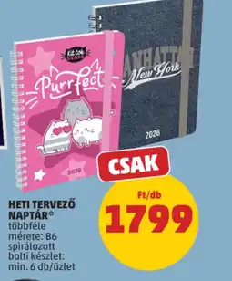 PENNY HETI TERVEZŐ NAPTÁR ajánlat