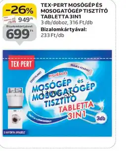 Auchan TEX-PERT MOSGÉP ÉS MOSOGATGÉP TISZTÍT ajánlat