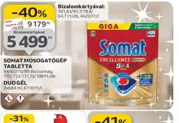 Auchan SOMAT MOSOGATGÉP TABLETTA ajánlat
