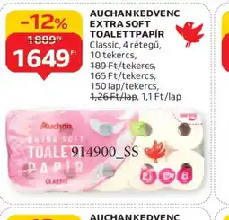 Auchan AUCHAN EXTRA SOFT TOALETTPAPÍR ajánlat