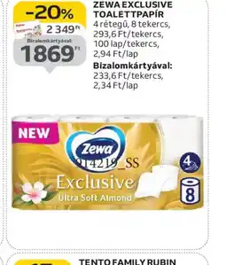 Auchan Zewa Exclusive Toalettpapír ajánlat