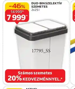 Auchan DUO-BIN SZELEKTÍV SZEMETES ajánlat