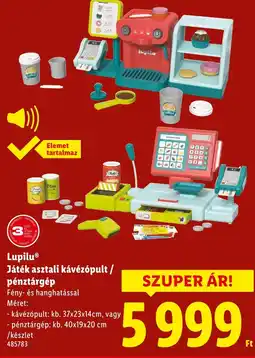 Lidl Lupilu Játék asztali kávézópult / pénztárgép ajánlat
