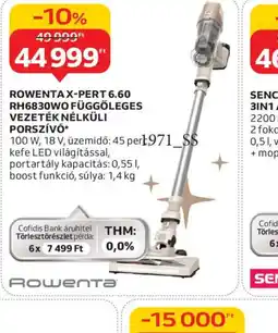 Auchan ROWENTA X-PERT 6.60 VEZETÉK NÉLKÜLI PORSZÍV ajánlat