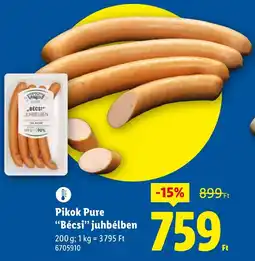 Lidl Pikok Pure "Bécsi" juhbélben ajánlat