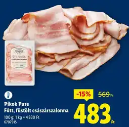 Lidl Pikok Pure Főtt, füstölt császárszalonna ajánlat