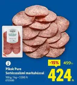 Lidl Pikok Pure Sertésszalámi marhahússal ajánlat