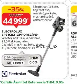Auchan ELECTROLUX EP31CB21GP PORSZÍV ajánlat
